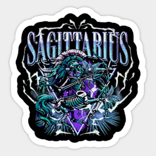 Sagittarius Bootleg Retro Hip Hop Zodiac Sign Birthday Sticker